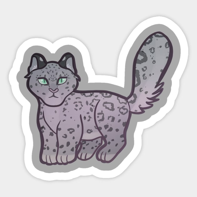 Snow Leopard Sticker by adorkablyfeline